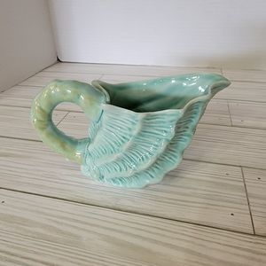 Blue Sky Ceramics Creamer Conch Shell Sea Shells Nautical Pier 1 Turquoise/Aqua